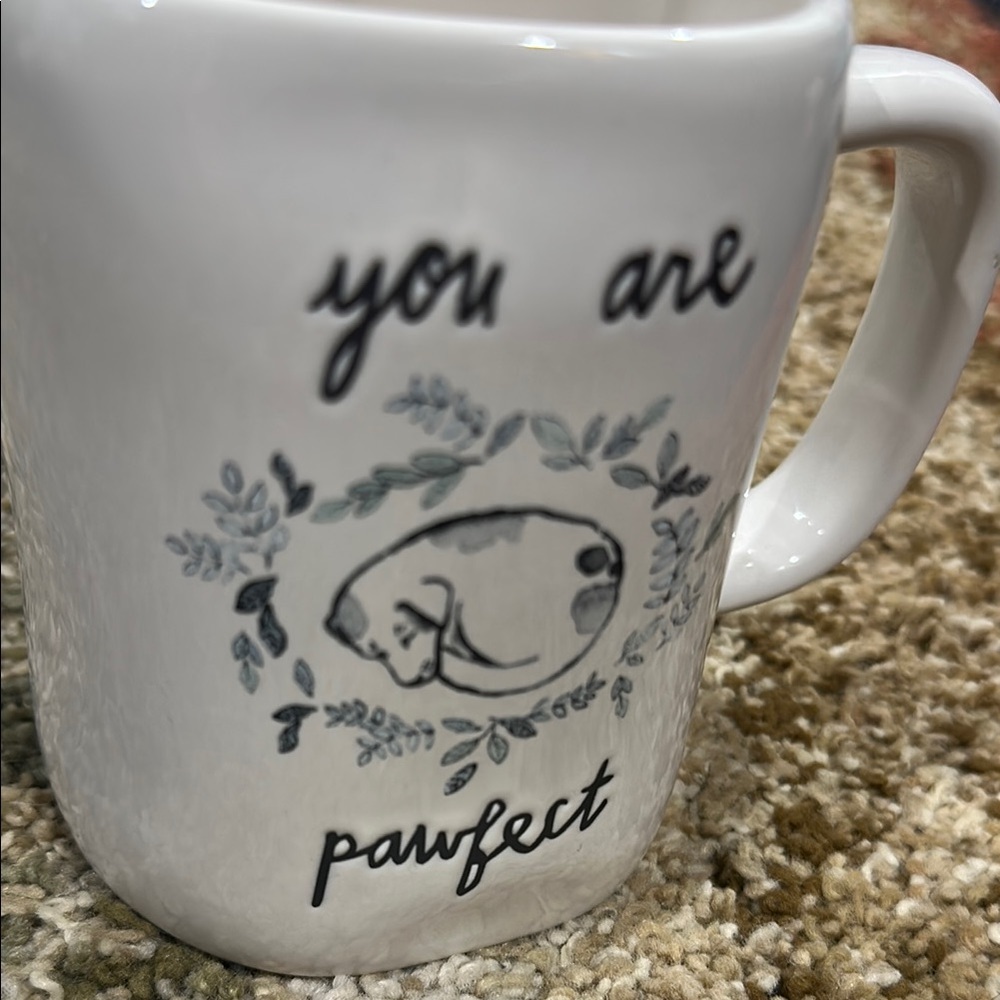 Rae Dunn White Ceramic Mug with Dog Design - Picture 4 of 6